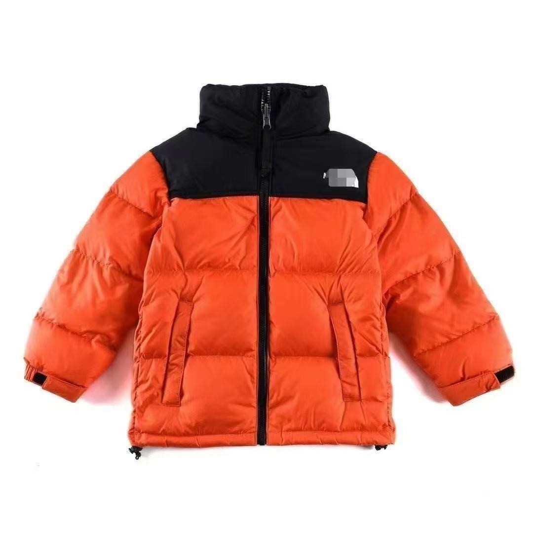 North Face Children's down Jacket High Version Tnf American Version Thickened Warm White Duck down Stand Collar Outerwear for Boys and Girls