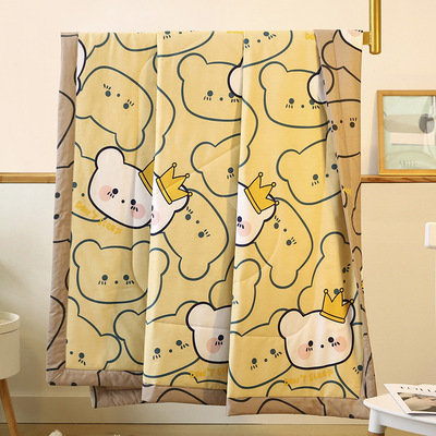 新款 全棉夏被空调卡通夏被厂家批发 礼品印花纯棉夏凉被一件批发