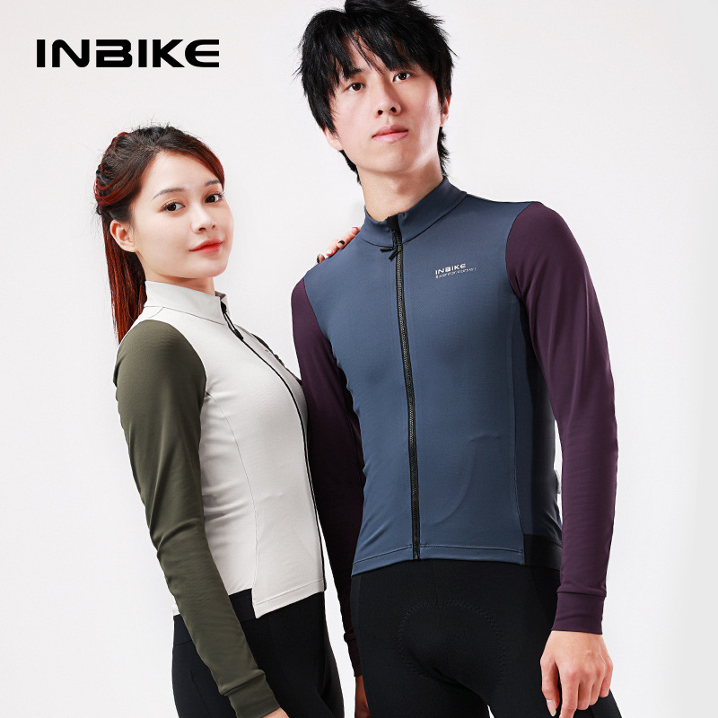 Inbike nuevo 2023 Otoño e Invierno bicicleta montar manga larga color sólido costura moda multi-Bolsillo ciclismo ropa