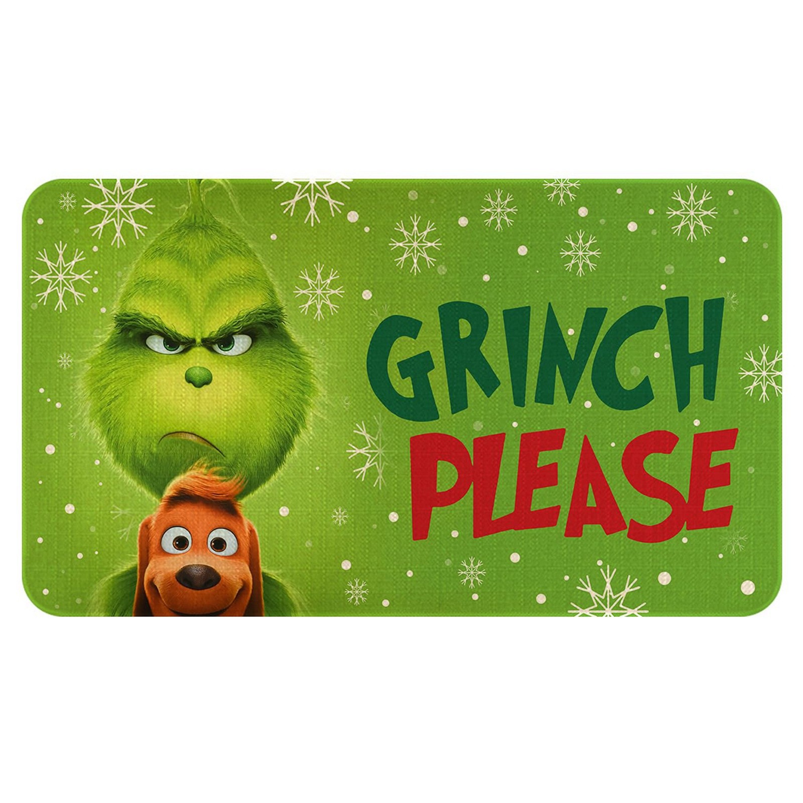En stock Grinch alfombra del piso transfronterizo alfombra de Navidad alfombra de puerta de vacaciones verde payaso alfombra del piso