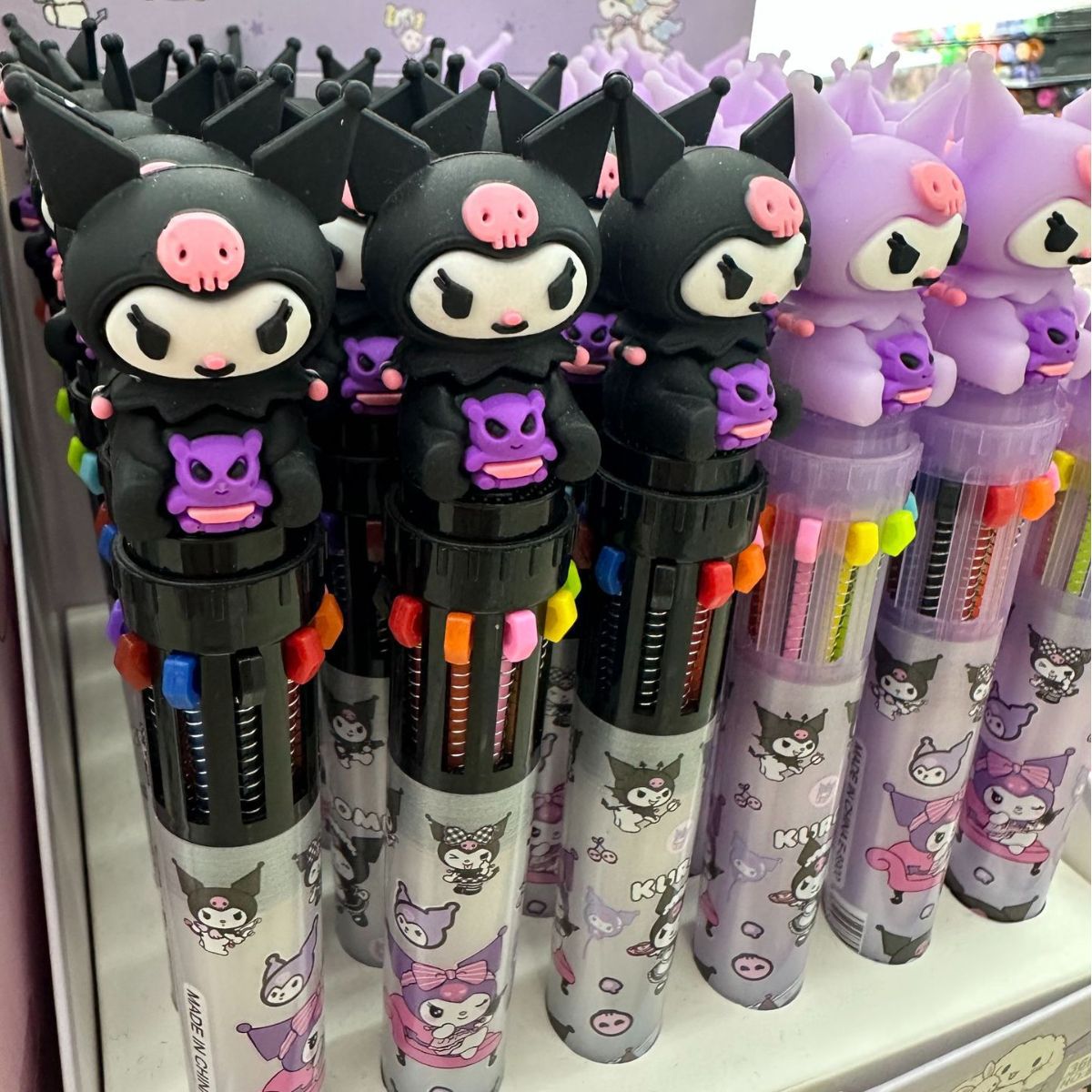 新款三麗鷗10色圓珠筆可愛庫洛米按動筆彩色手帳筆學生記號筆批發