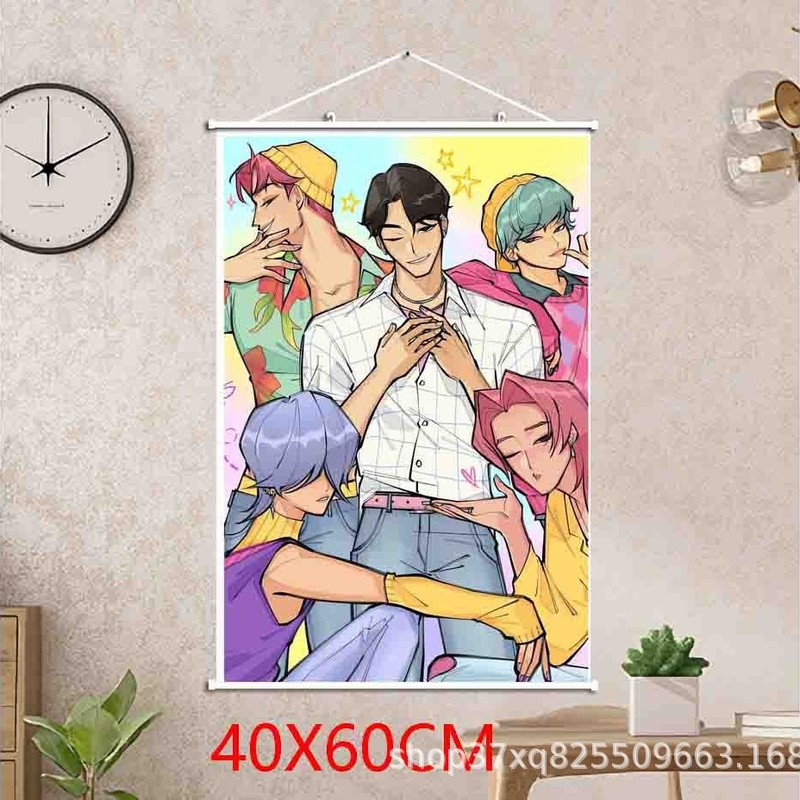 动画kpop demon hunters猎魔女团挂画卷轴墙画40X60CM|undefined