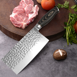 Hand Forging Household Kitchen Knife Thickened Chopping Knife Stainless Steel Chopper Cutting Knife Sharp Kitchen Knife Colorful Wood Handle