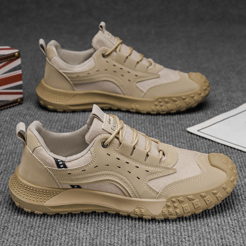 Workmen's Shoes Are Breathable and Breathable for Outdoor Mountaineering and Hiking Sports. They Are Not Tired after Standing for a Long Time. Lace-Free Construction Site Labor Protection Shoes