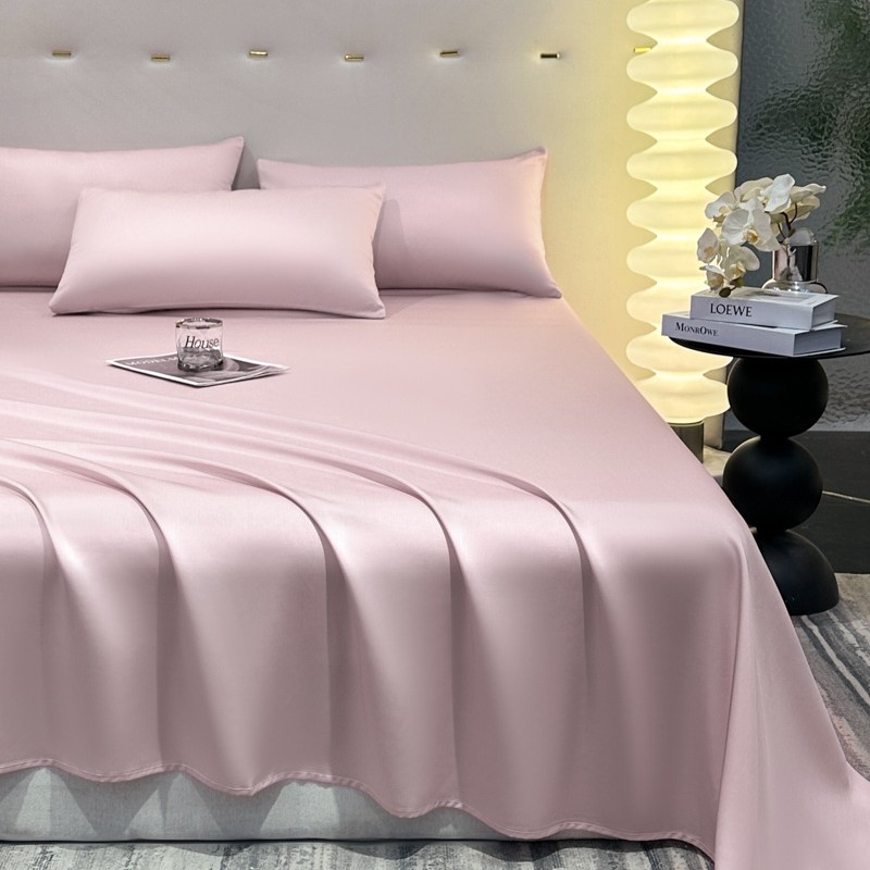 Nuevas sábanas de seda de una sola pieza de verano fresco edredón funda de almohada individual cama individual seda de hielo juego de seda de tres piezas 2025 nuevo