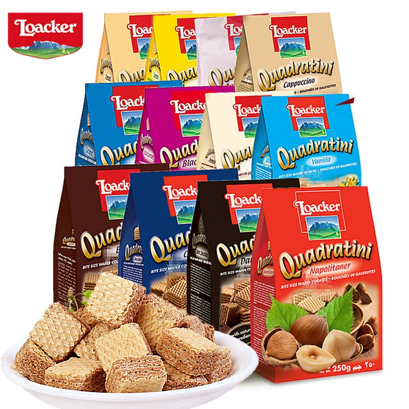 Loacker Laijia Weihua Печенье Итальянские импортные закуски Свадебные конфеты Онлайн знаменитости Сопровождающие подарочные закуски оптом