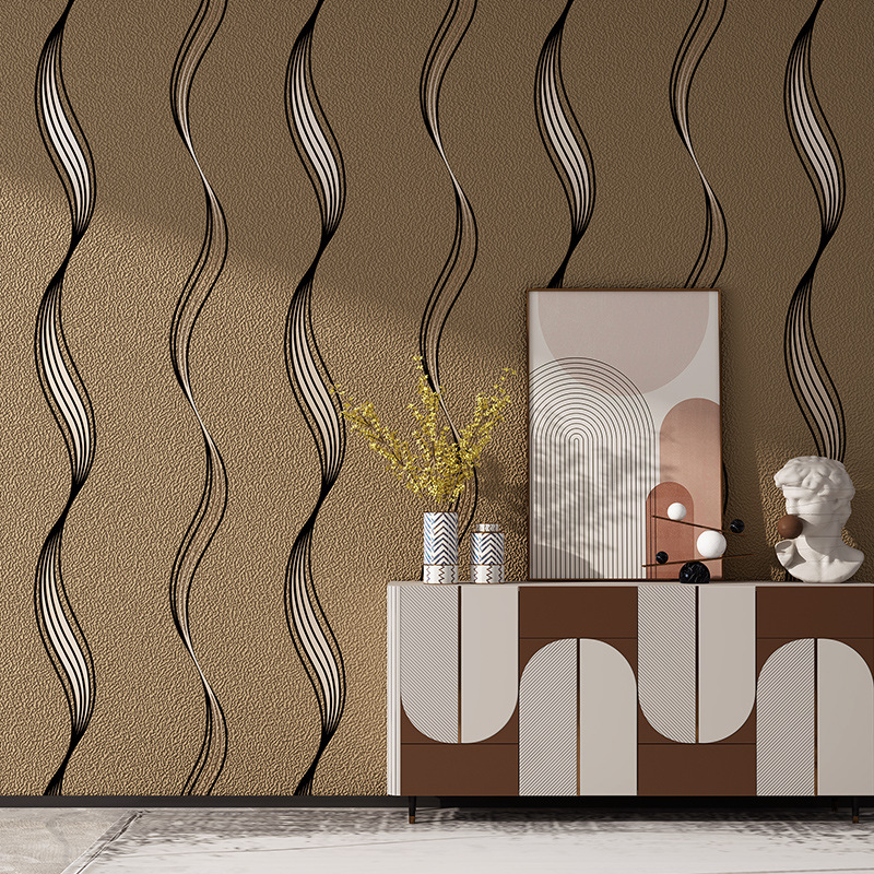 2022 New Curved Wave Pattern Film and Television Background Deer Skin Velvet Wallpaper (retail price not less than 88 yuan)