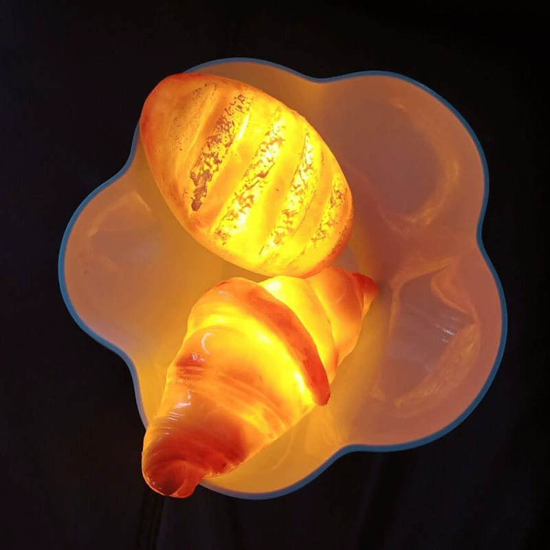 LED декоративная ночная лампа — формы круассана и хлеба, мягкий свет, 3 варианта подарочной навигации