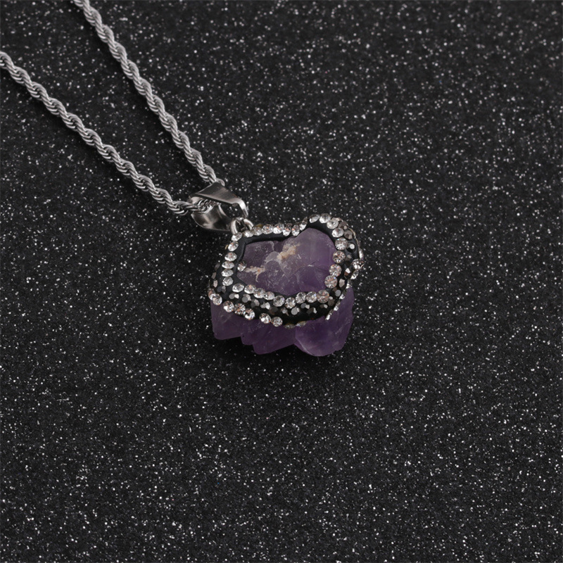 Rough Stone Irregular Pendant Clavicle Chain Simple Necklace Wholesale Jewelry Nihaojewelry