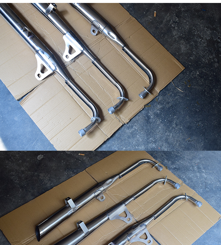 Motorcycle Jh Jialing 70 Jincheng 70 Moped 48 Stainless Steel Muffler Exhaust Pipe Smoke Pipe Exhaust Pipe
