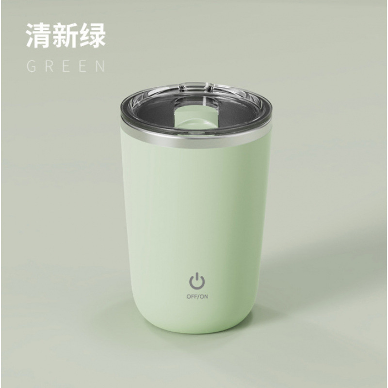 304 ステンレス鋼レイジーコーヒー撹拌カップ自動磁気電動ミルクカップマグ全身防水とサイレント|undefined