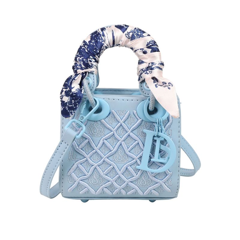 重工業刺繍多用途ダイアナ妃バッグ新しいファッションシルクスカーフハンドバッグ女性のハイエンドショルダーメッセンジャーバッグクロスボーダー|undefined