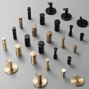 Solid Copper Wall Hooks for Entryway, Coat Hooks, Bathroom Hooks, No-Drill Installation