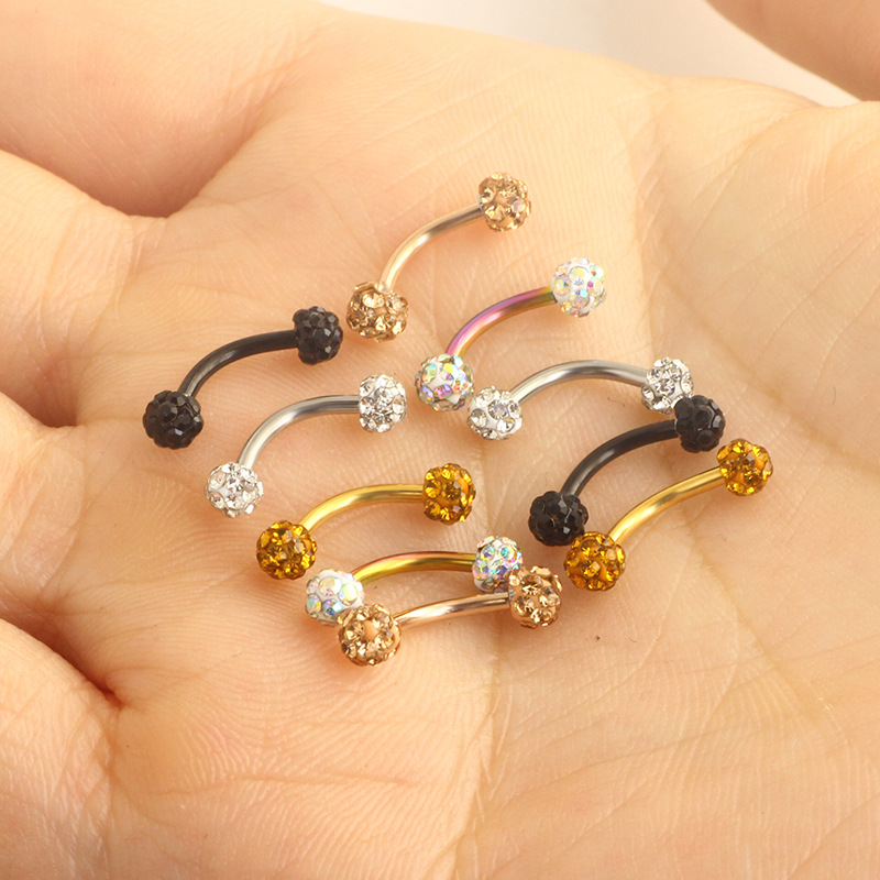 Labret piercing jewelry detail image