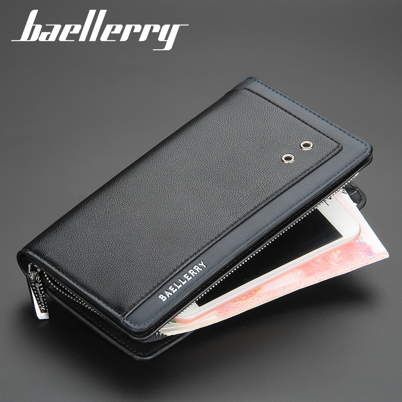 Men's Clutch New baellerry European and American Multi-function Multi-card Zipper Business Handbag Long Wallet