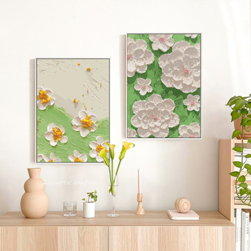 Healing art living room and restaurant decor painting Nordic INS. Original wood texture painting, Japanese minimalist fresh bedroom painting