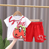 Summer cartoon sleeves, thin set for boys, with short sleeve, 2023 collection, internet celebrity