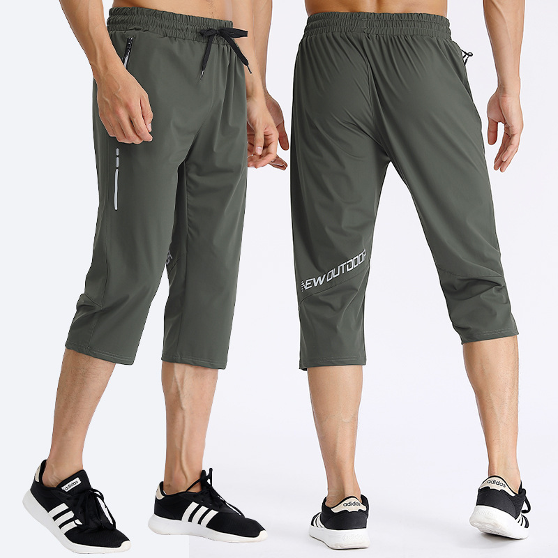 2021 nuevos hombres de verano más tamaño casual nylon hielo seda pantalones cortos