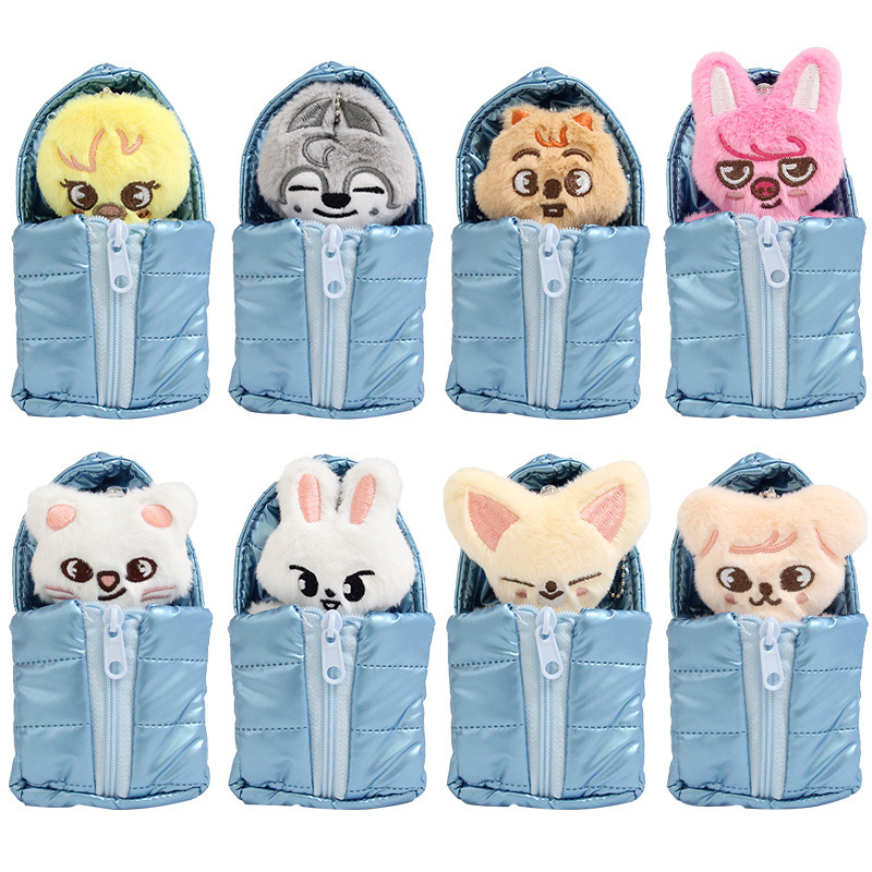 Lee Yong-Bok Bang Chan down Jacket Sleeping Bag Stray Kids Plush Toy Keychain Bag Pendant Doll Clothes Toy