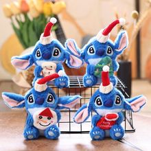 可爱萌帽子史迪仔挂件毛绒玩具公仔卡通包包挂饰钥匙扣布娃娃玩偶