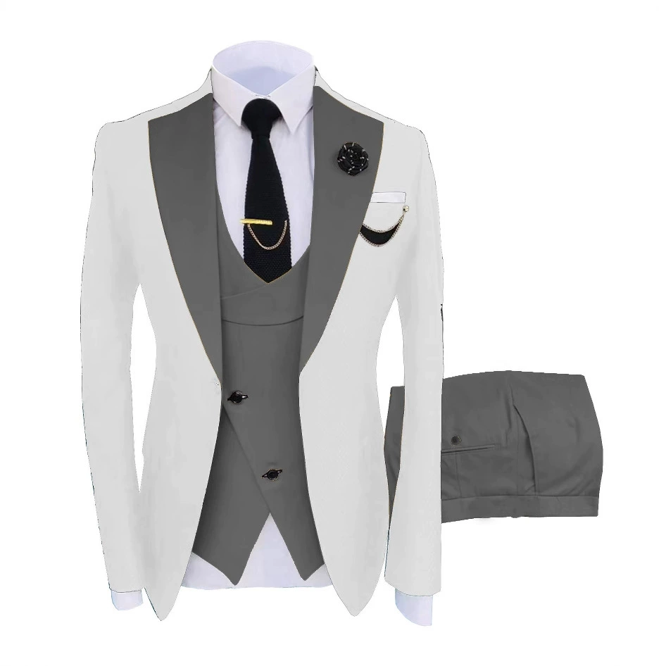 (Cross-border trading), men's set, suit, dress, Aliexpress, 3 piece set, slim fit