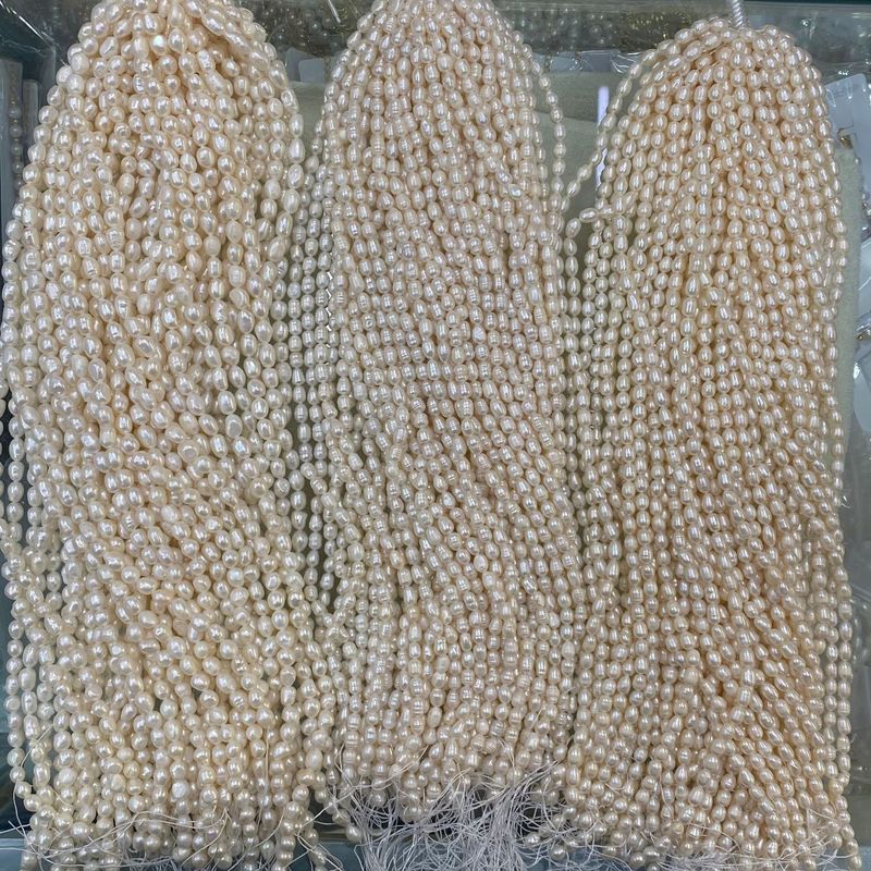 便宜 5~6mm 6~7mm 米珠 白亮 无花皮 螺纹 轻纹 天然淡水珍珠 diy|undefined