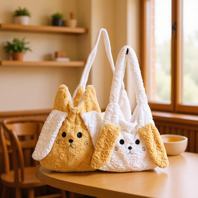 韩版小竖条秋冬季时尚百搭单肩毛绒包韩版女学生大容量百搭单肩包