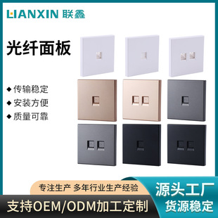 Single and Dual-Port Fiber Optic Panel Router Network Computer Gigabit Dual-Port Network Panel Network Cable Box Network Cable Panel