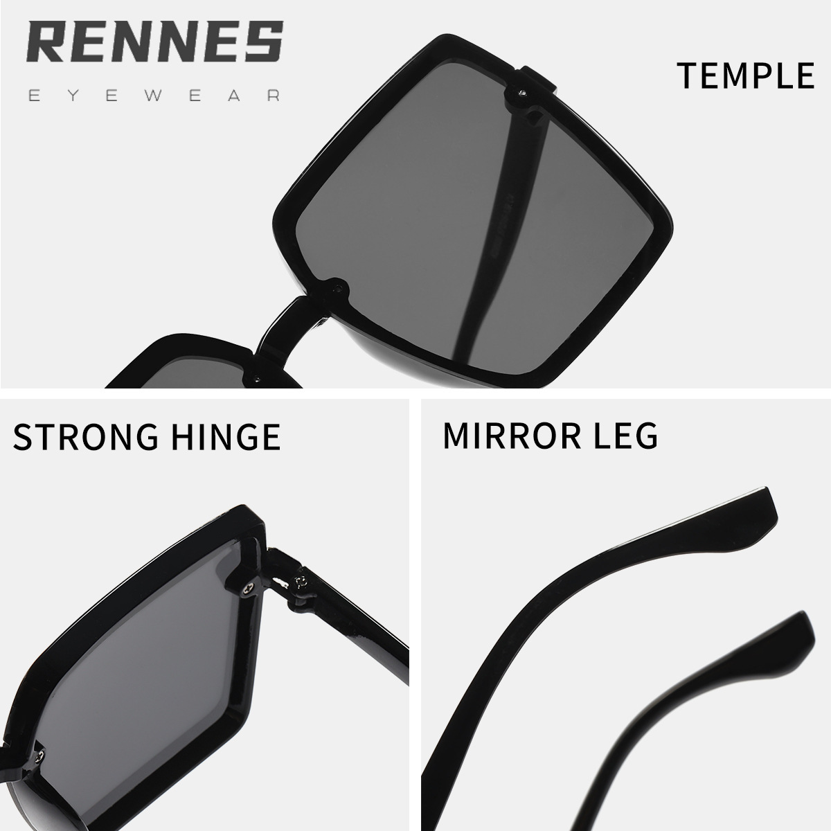 Gafas de Sol de Marco grande de Europa y América 2022 nueva moda UV a prueba de cara gafas pequeñas celebridad de Internet mismo estilo 90936