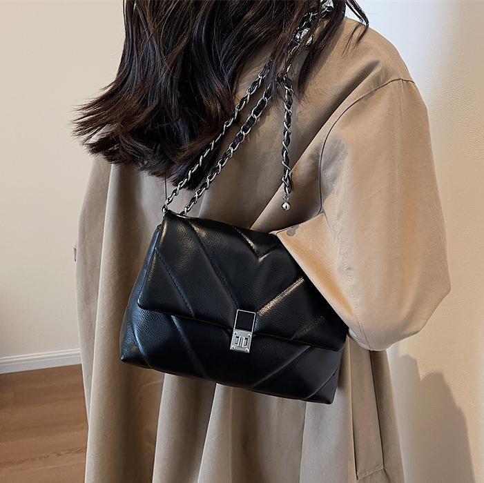 Bolso de cadena de bordado para mujeres 2025 nueva moda versátil bolso de brazo simple casual de alto nivel bolso de hombro