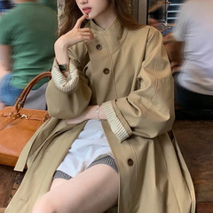 都市浪漫~英伦风垂感宽松显瘦风衣外套女小个子休闲大衣