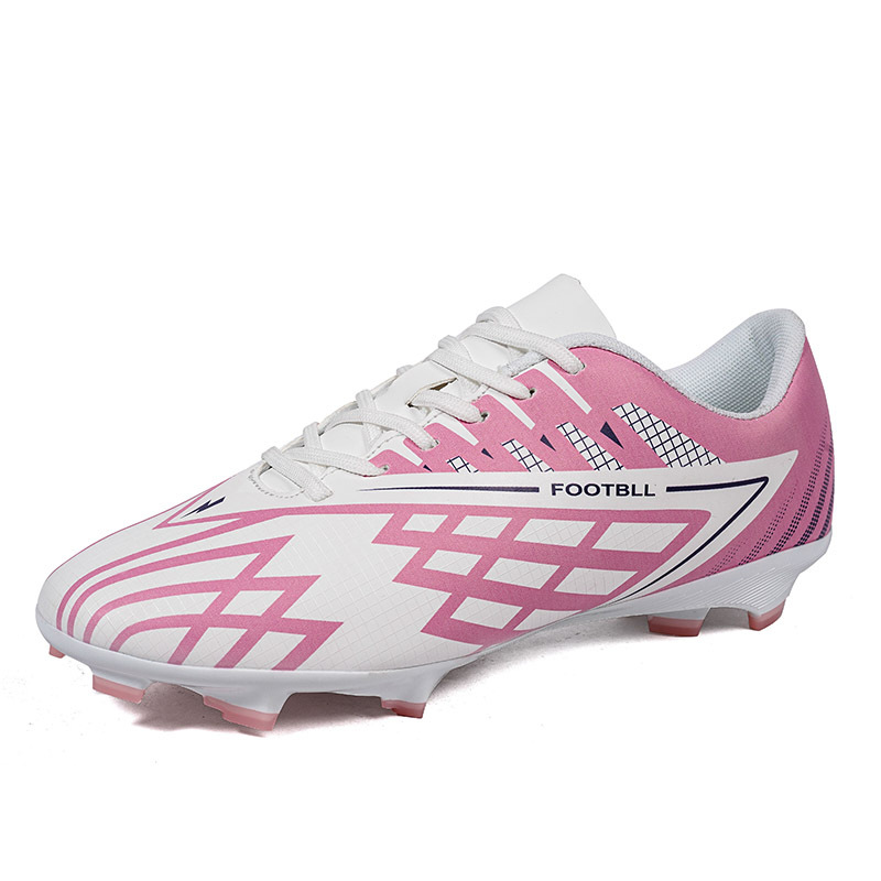 2025 nuevo éxito transfronterizo juveniles, niños, estudiantes, zapatos de fútbol masculinos y femeninos, zapatos de fútbol de clavos largos, zapatos de fútbol de clavos