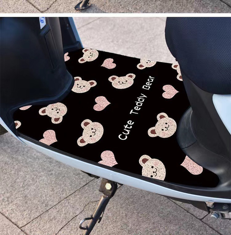 Household Motorcycle Foot Mats Can Be Cut into Electric Vehicle Anti-Slip Mats, Special-Shaped Dust-Removing Foot Mats, Simple Wire Ring Floor Mats