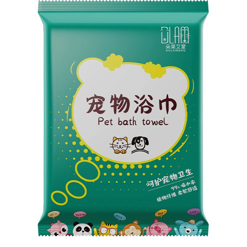 Полотенце для домашних животных Милый питомец Одноразовое банное полотенце Хлопковое утолщенное Большая отдельная упаковка Водопоглощающий Cat Dog Pet Shop