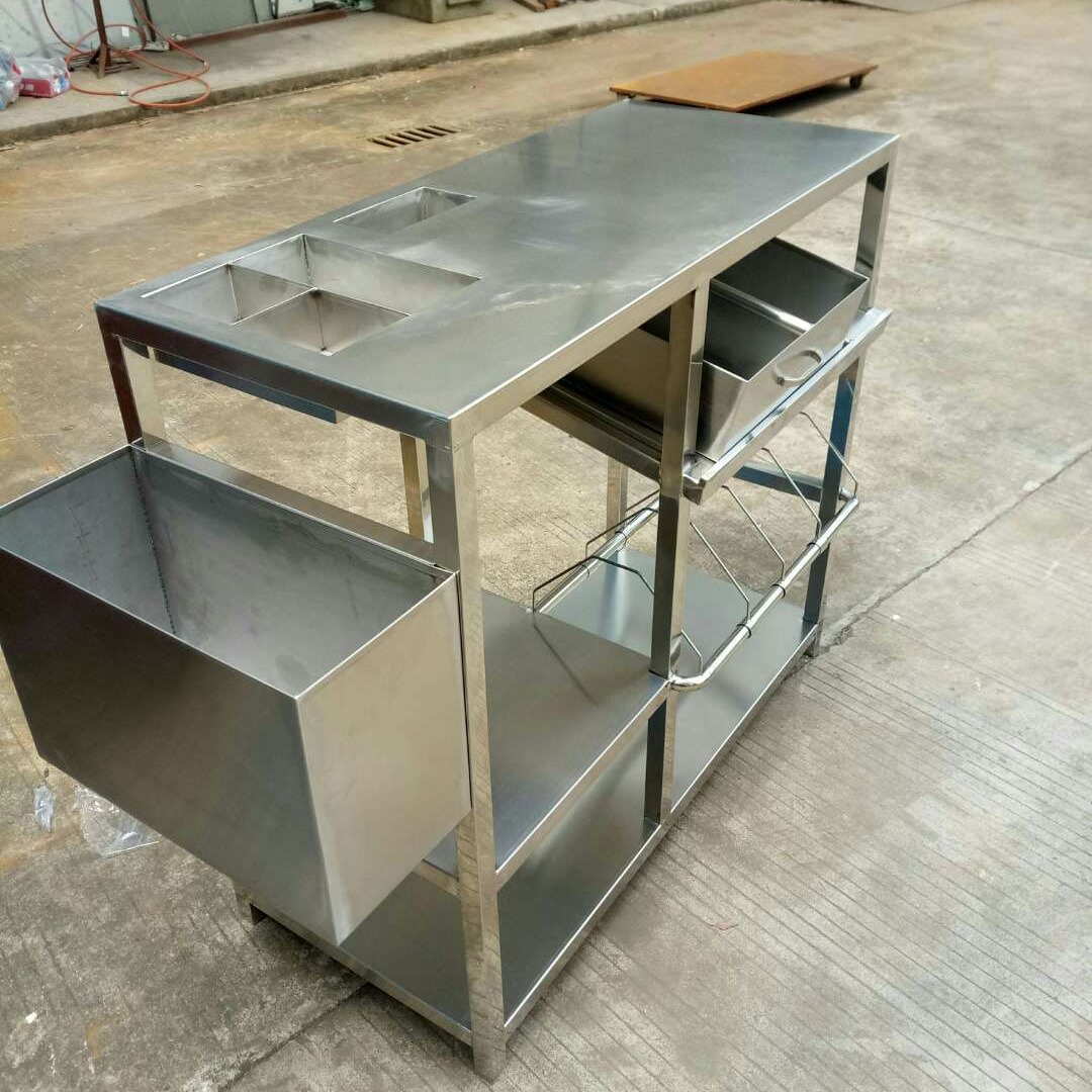 不锈钢台车    两层不锈钢手推车   平板手推车、物流手推车货架