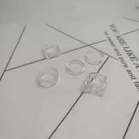 Глянцевое кольцо женская мода кольцо прозрачный цвет простой японский и корейский аксессуар Yiwu International Trade City ювелирные изделия оптом