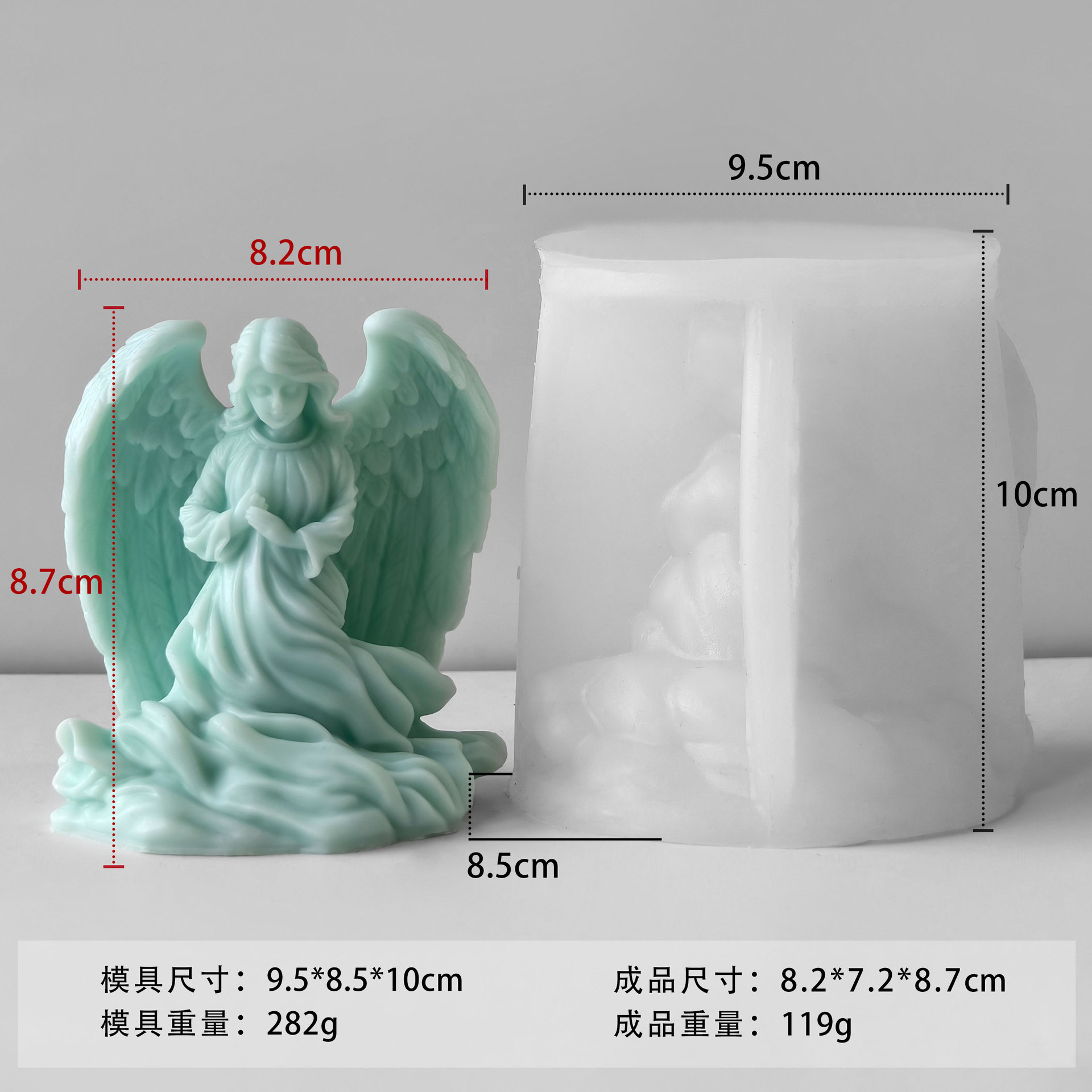 Jiahui Beauty Angel Girl Vela Molde de silicona Diy Aromaterapia hecha a mano Angel Yeso Adornos Abrasivos