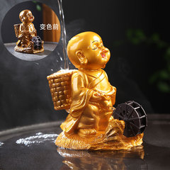 Creative Color-changing Tea Pet Little Monk Figure Water Spraying Urinating Child Kung Fu Tea Set Tea Table Stand Tea Tray Decor Item Wholesale