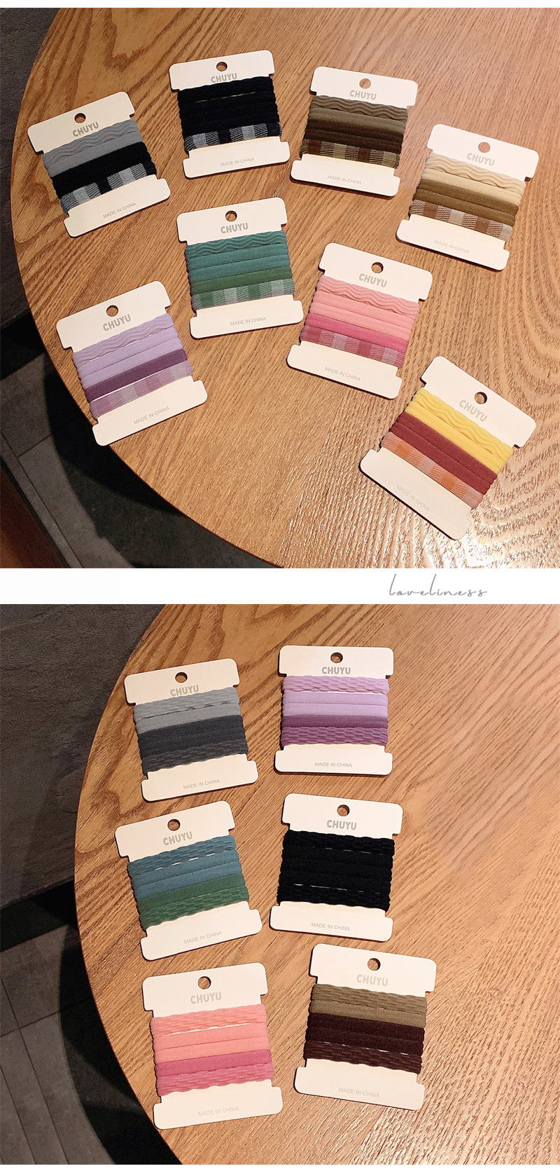 Fashion Solid Color Cloth Patchwork Hair Tie 1 Set display picture 1