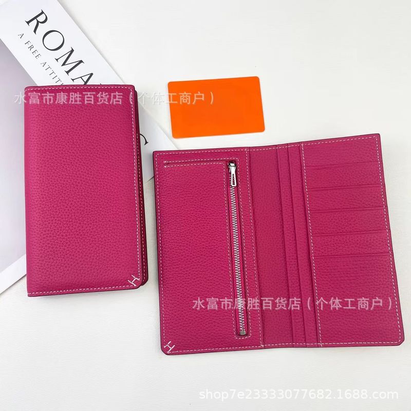 Hステッチ 本革 長財布 80% off マルチカードスロット 財布 IDチケット コイン収納 財布 レディース 大容量|undefined