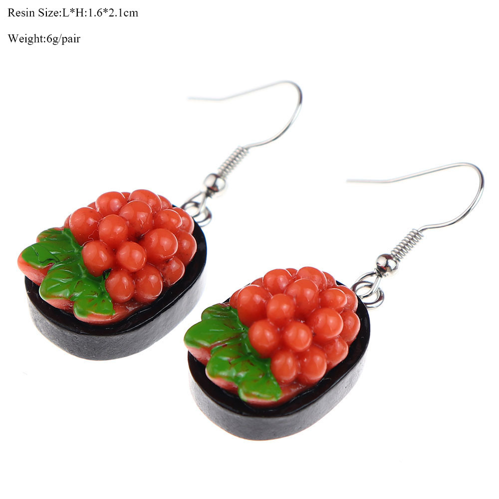 9g Weight Drop Earrings Classification Wholesale Jewelry Cute Fruit Plastic Resin Patchwork Drop Earrings