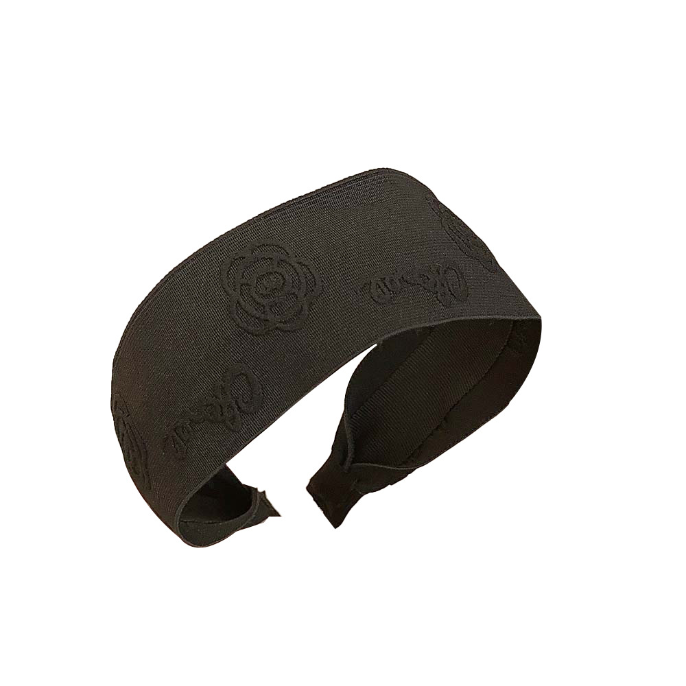 Nuevo pequeño viento de fragancia banda ancha temperamento femenino de alto grado cráneo alto lavado de cara prensado banda de cabello flores accesorios para el cabello