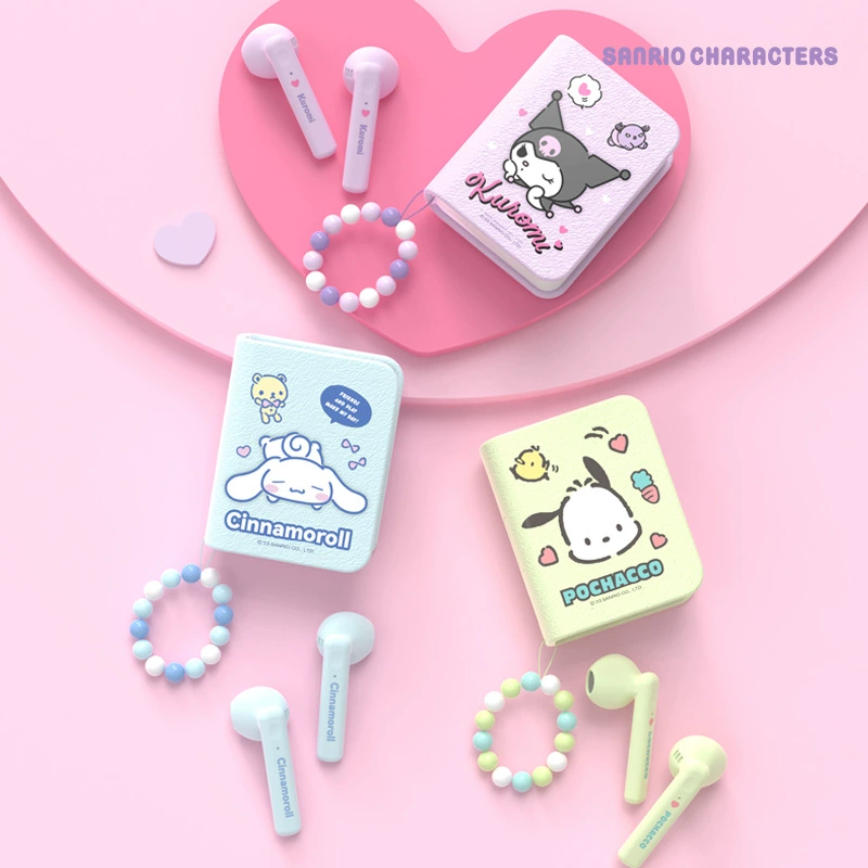 Подлинный (Genuine) наушники Bluetooth с куклой Sanrio, Kuromi Cinnamon собака, наушники беспроводные, версия 5.0, совместная модель