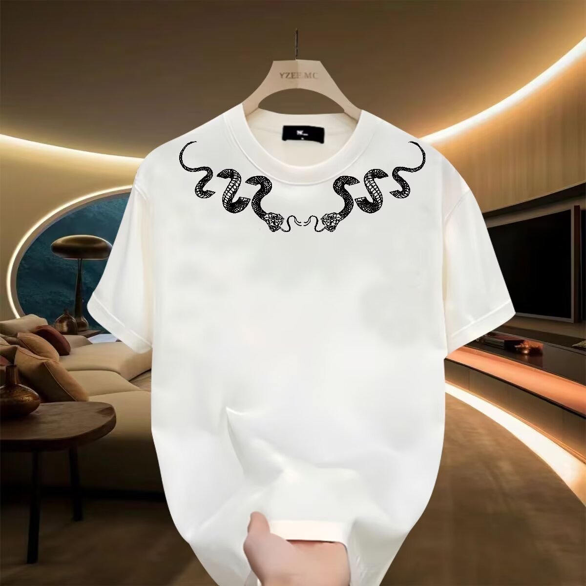 Men's 200GSM Combed Cotton Short Sleeve T-Shirt, Relaxed Fit Casual Tee For Summer, Soft Breathable Everyday Essential Top_viptrois.com