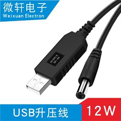 Usb回転9v 1a 12 v1a電源コード筋膜銃掃除機車の雰囲気灯丸頭DC昇圧線