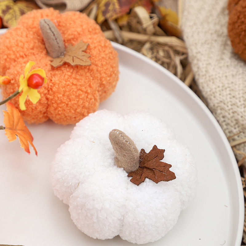 跨境 感恩万圣节装饰品 INS绒布仿真南瓜摆件 halloween派对礼物|undefined