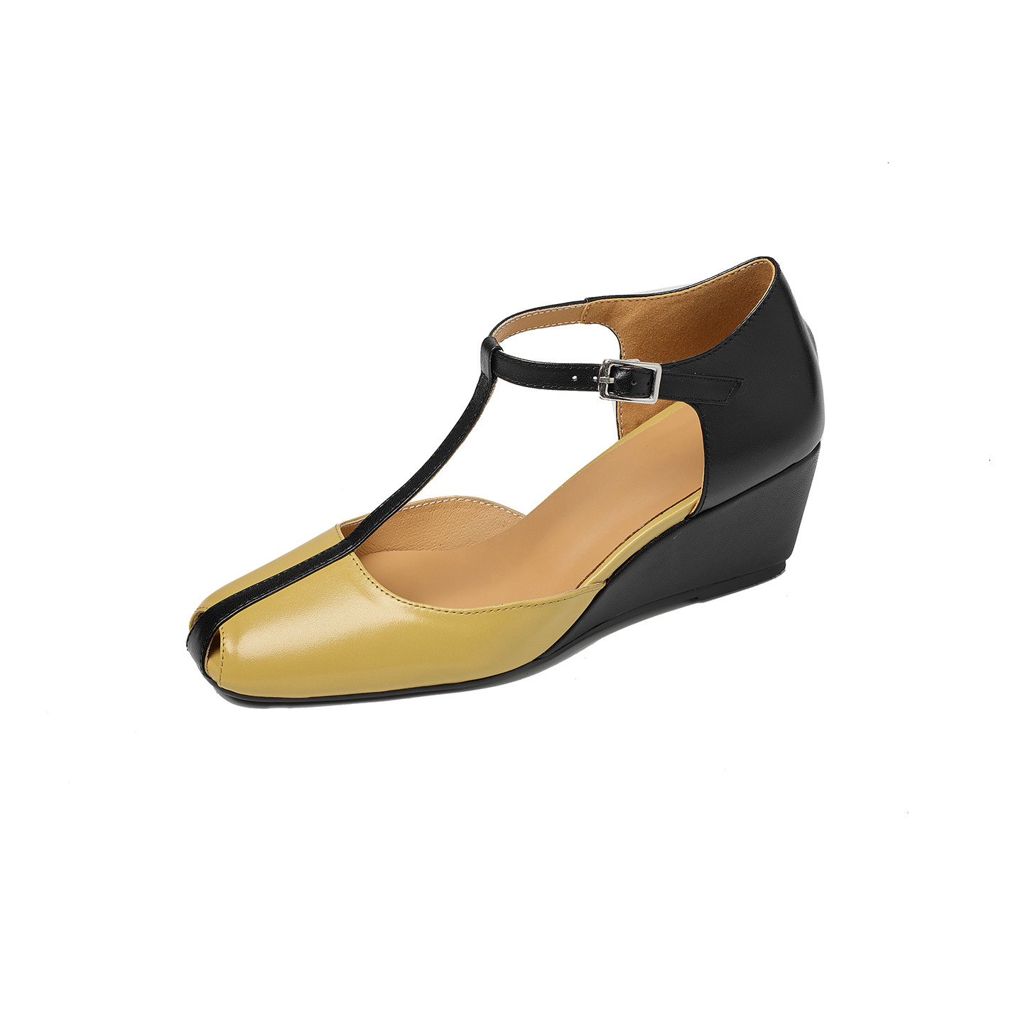 Sandal nữ cao gót phong cách Pháp cổ điển, quai chữ T, gót xuồng, mũi hở — màu nâu chi tiết 26
