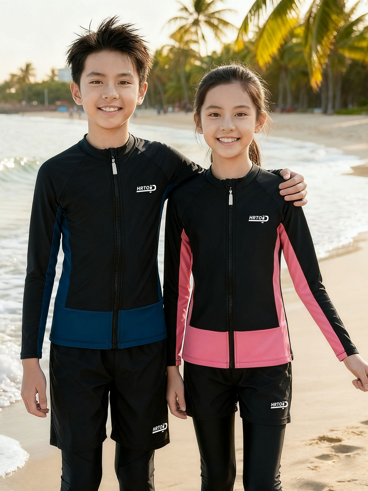 Trajes de neopreno para padres e hijos Pareja dividida de manga larga con protección solar Snorkel Traje de baño de surf de secado rápido Traje de mujer Traje de medusa para niños