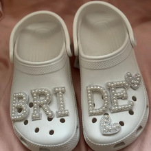 Bride洞洞鞋拖鞋单身派对蜜月新娘礼物夏季婚礼装饰拖鞋清凉
