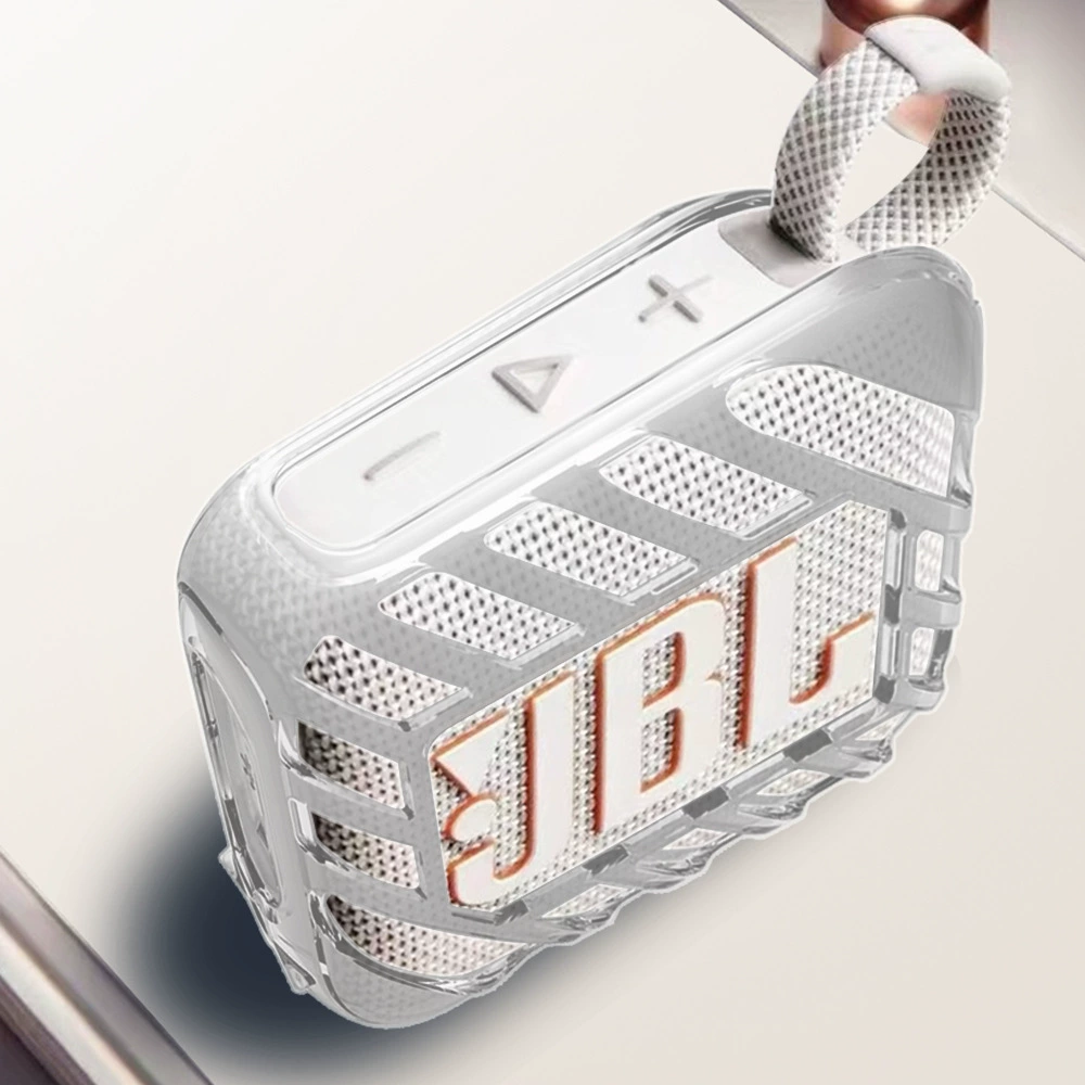 Защитный силиконовый чехол (JBL) GO 4, прозрачный или дымчатый, лёгкий ударопрочный